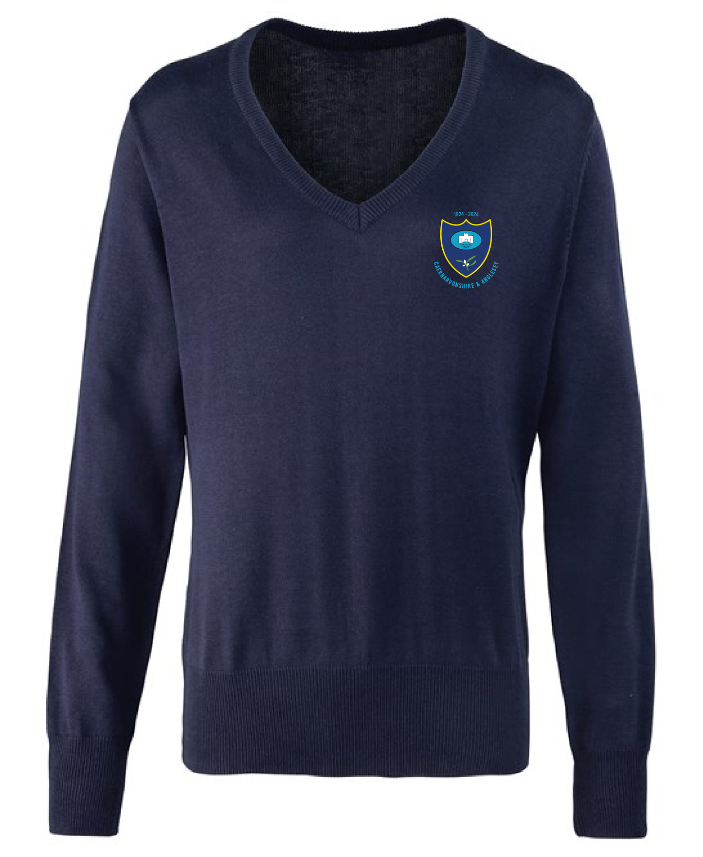Women's v-neck knitted sweater