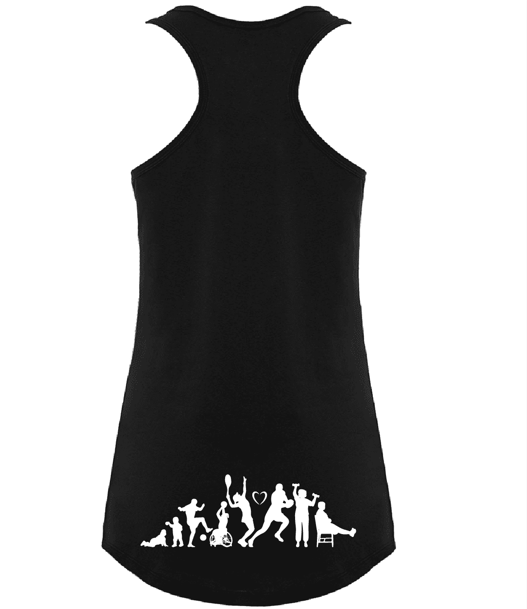 byw'n iach Womens TriDri® recycled performance slim racerback vest