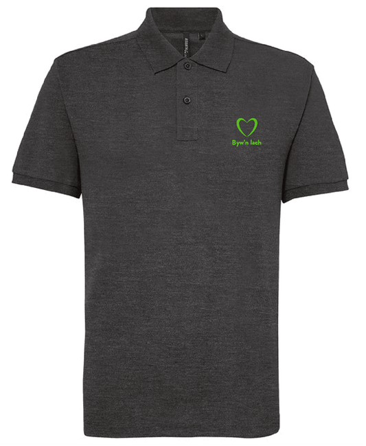 Byw'n iach Mens polycotton blend polo