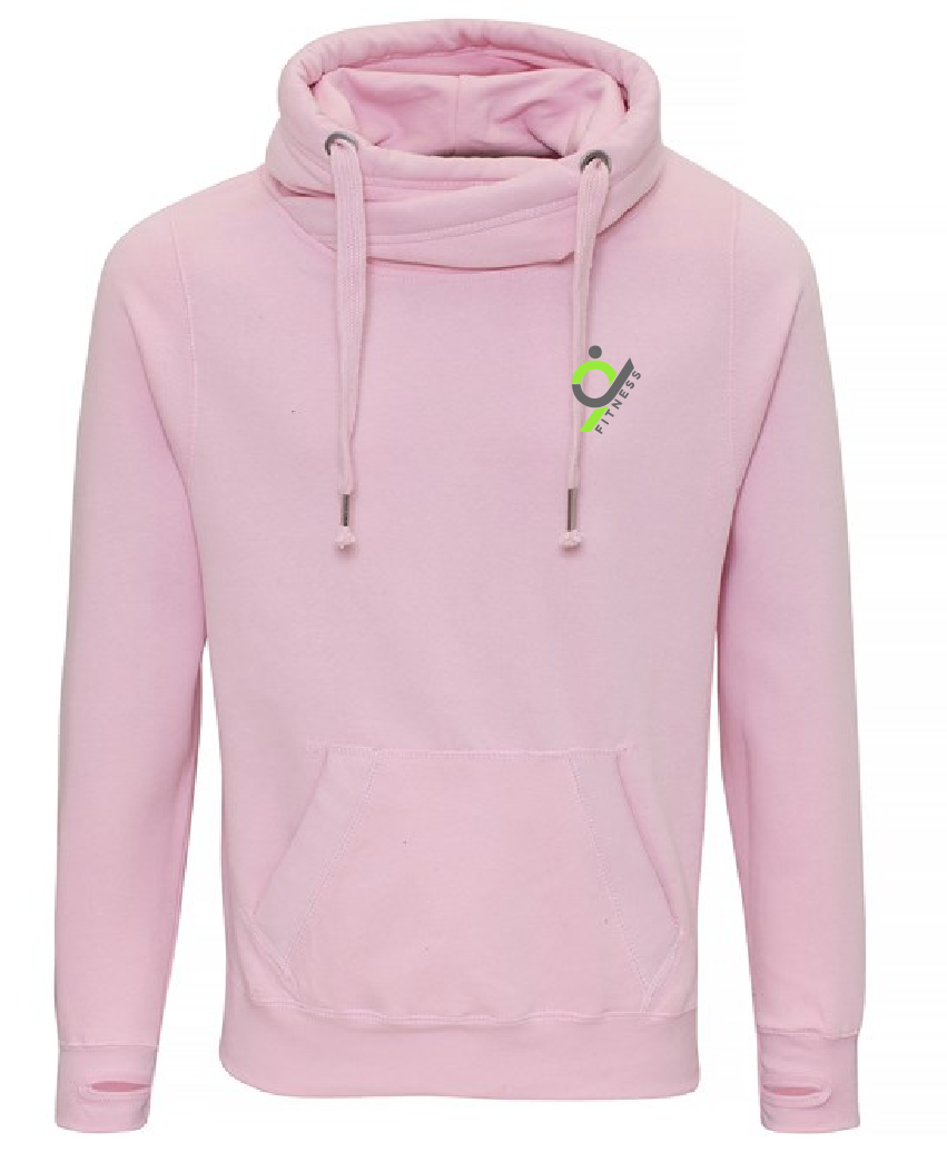 Cross neck hoodie