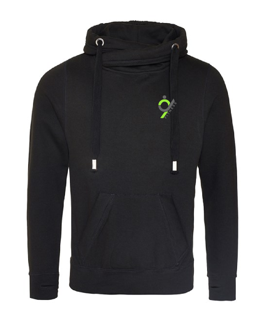 Cross neck hoodie