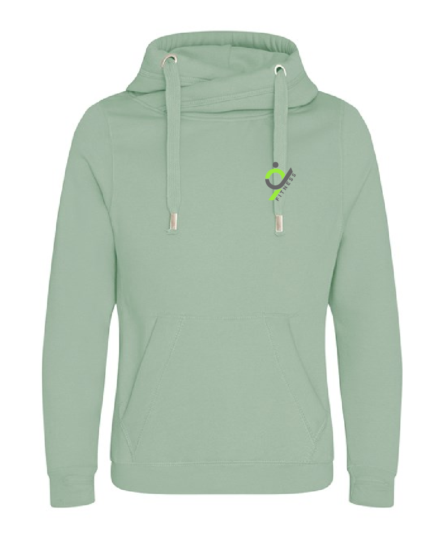 Cross neck hoodie